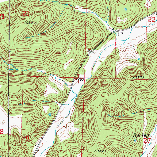 Topographic Map of Township of Mineral, MO