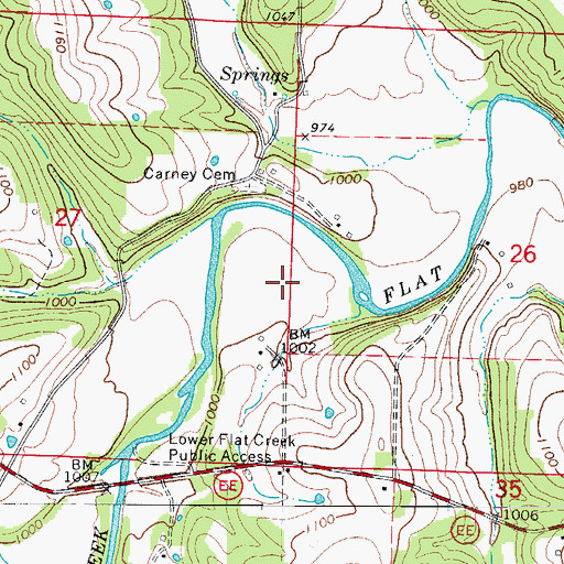 Topographic Map of Township of Mountain, MO