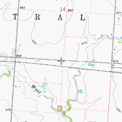 Topographic Map of Township of Central, MO