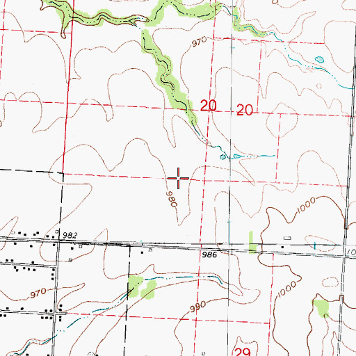 Topographic Map of Township of Lamar, MO