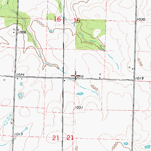 Topographic Map of Township of Newport, MO