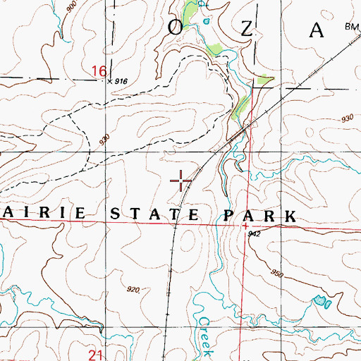 Topographic Map of Township of Ozark, MO