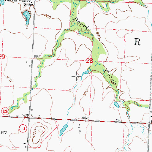 Topographic Map of Township of Richland, MO