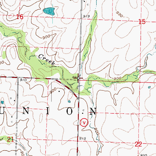 Topographic Map of Township of Union, MO