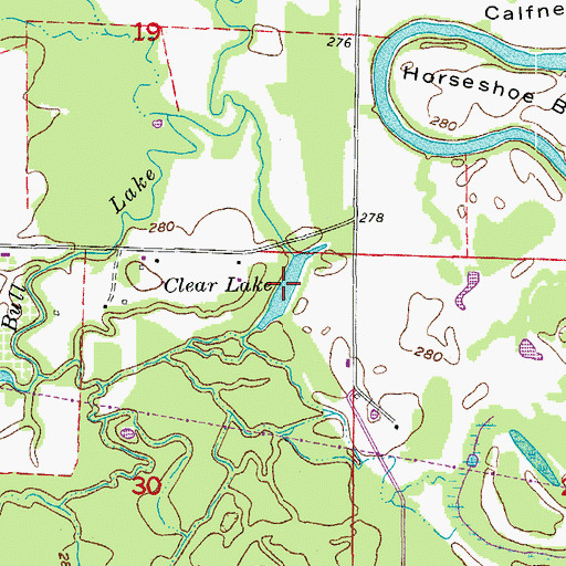 Topographic Map of Clear Lake, AR