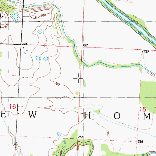 Topographic Map of Township of New Home, MO