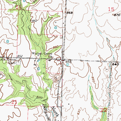 Topographic Map of Township of Spruce, MO