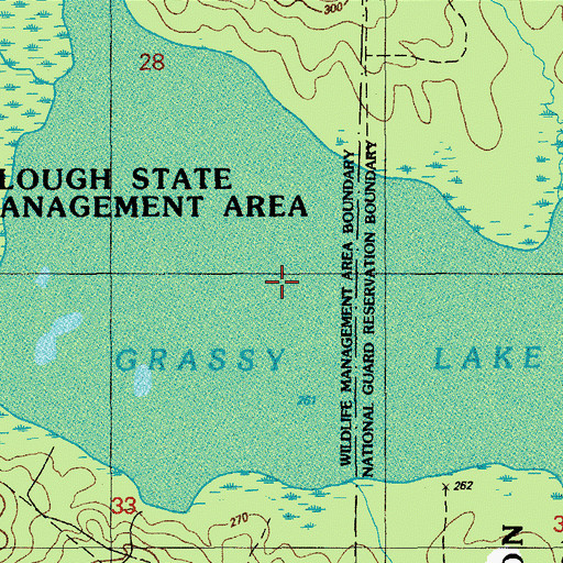 Topographic Map of Grassy Lake, AR
