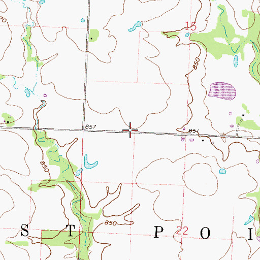 Topographic Map of Township of West Point, MO