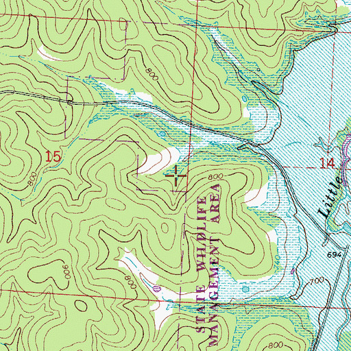 Topographic Map of Township of Alexander, MO