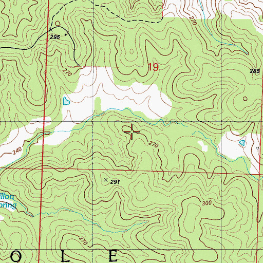 Topographic Map of Township of Cole, MO