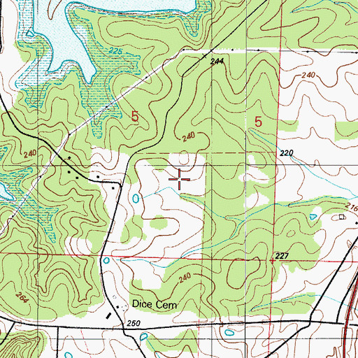 Topographic Map of Township of Lindsey (historical), MO