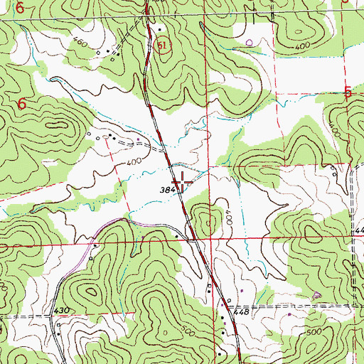 Topographic Map of Township of Wayne, MO