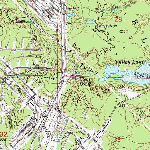 Topographic Map of Clear Pond, AR