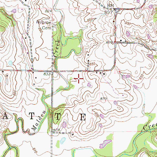 Topographic Map of Township of Platte, MO