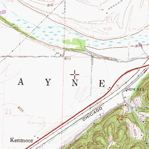 Topographic Map of Township of Wayne, MO