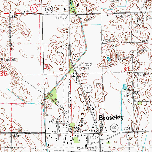 Topographic Map of Township of Ash Hill, MO