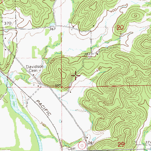 Topographic Map of Township of Black River, MO