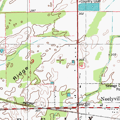 Topographic Map of Township of Neely, MO