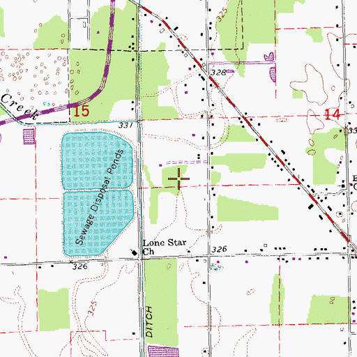 Topographic Map of Township of Poplar Bluff, MO