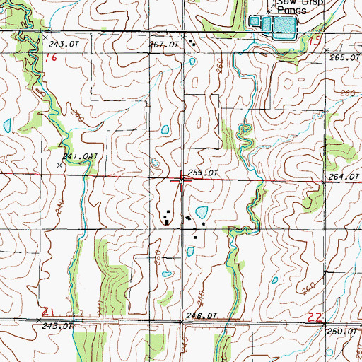 Topographic Map of Township of Breckenridge, MO