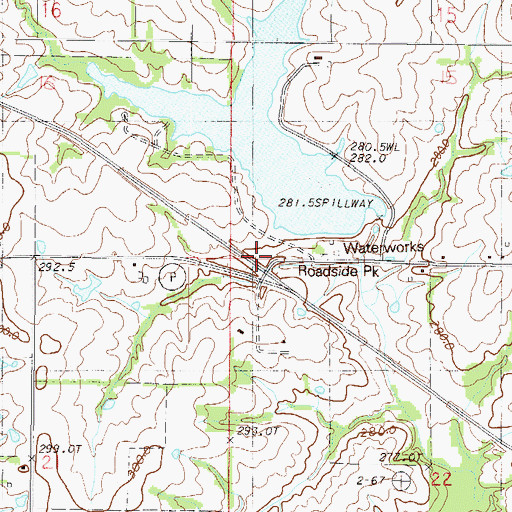 Topographic Map of Township of Hamilton, MO