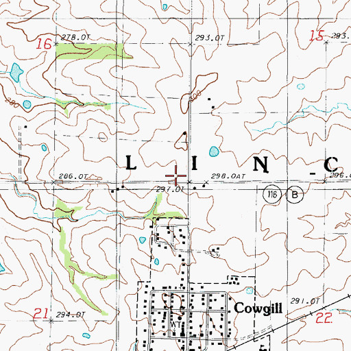 Topographic Map of Township of Lincoln, MO