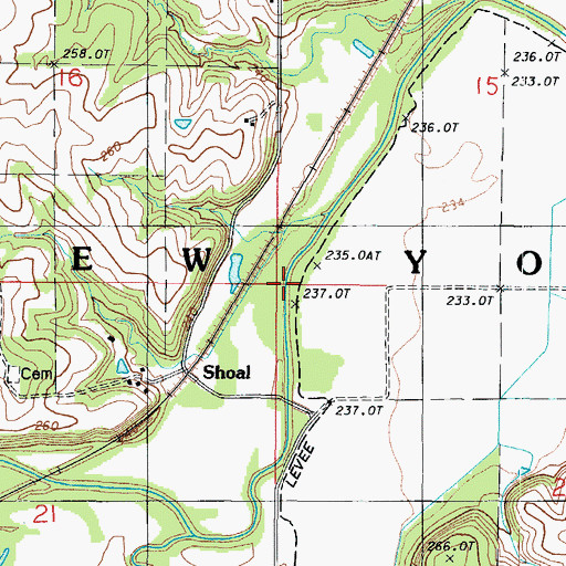 Topographic Map of Township of New York, MO