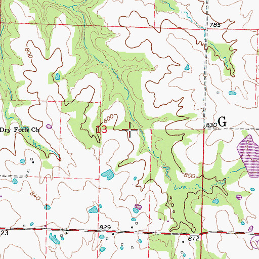 Topographic Map of Township of Guthrie, MO