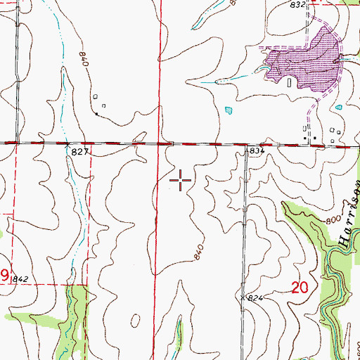 Topographic Map of Township of Jackson, MO