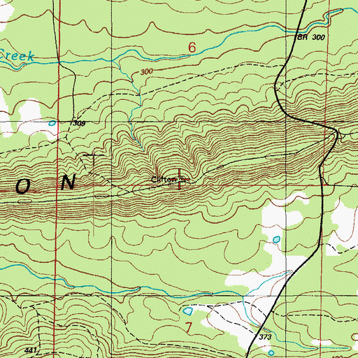 Topographic Map of Clifton Mountain, AR