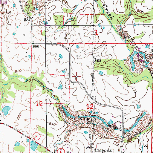 Topographic Map of Township of West Fulton, MO