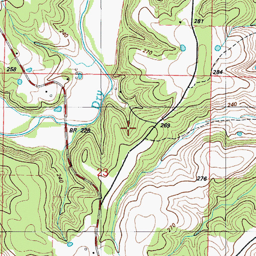 Topographic Map of Township of Jackson, MO