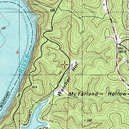 Topographic Map of Township of Jasper, MO