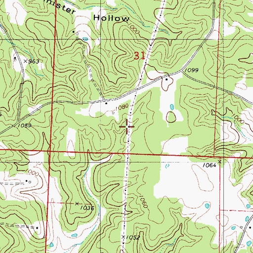 Topographic Map of Township of Russell, MO