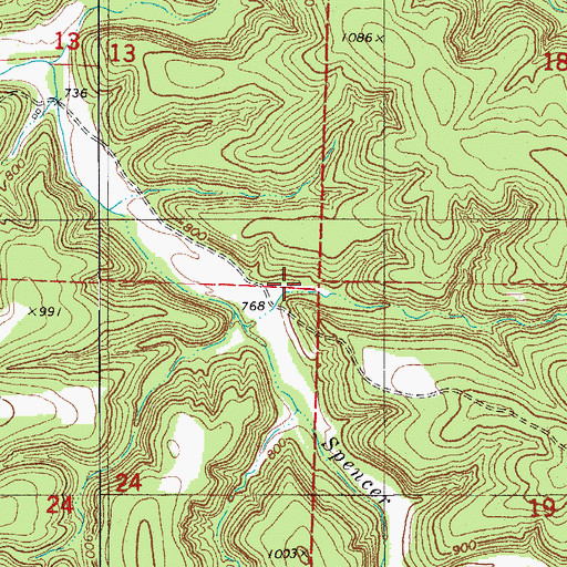 Topographic Map of Township of Warren, MO