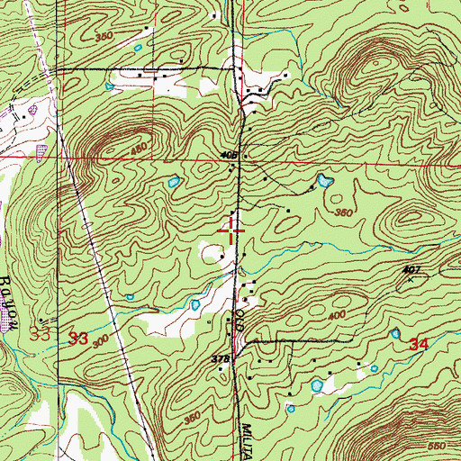 Topographic Map of Clinton Chapel Baptist Church, AR