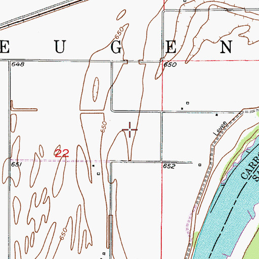 Topographic Map of Township of Eugene, MO