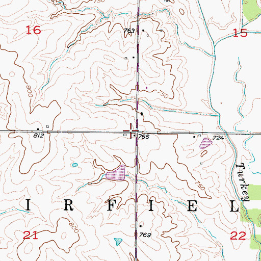 Topographic Map of Township of Fairfield, MO