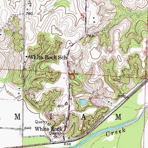 Topographic Map of Township of Miami (historical), MO