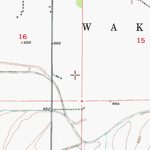 Topographic Map of Township of Wakenda, MO
