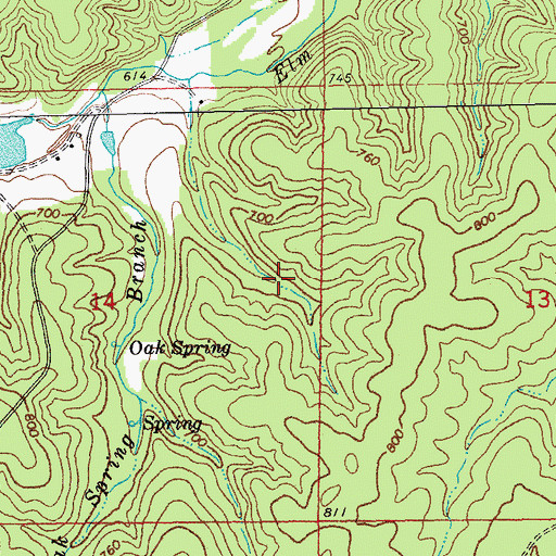 Topographic Map of Township of Jackson, MO