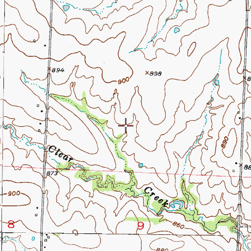 Topographic Map of Township of Camp Branch, MO