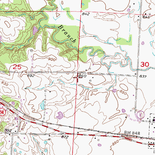 Topographic Map of Township of Polk, MO