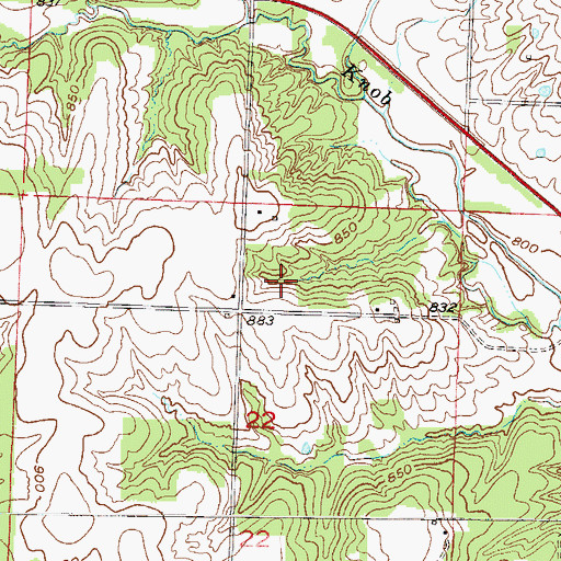 Topographic Map of Township of Sherman, MO