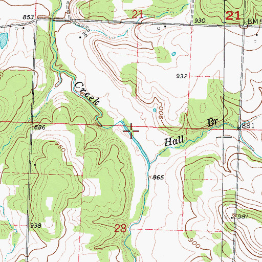 Topographic Map of Township of Benton, MO