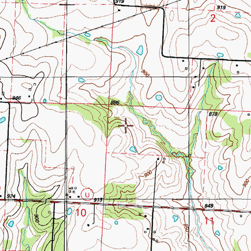 Topographic Map of Township of Box, MO