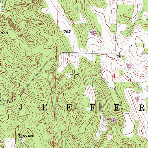 Topographic Map of Township of Jefferson, MO