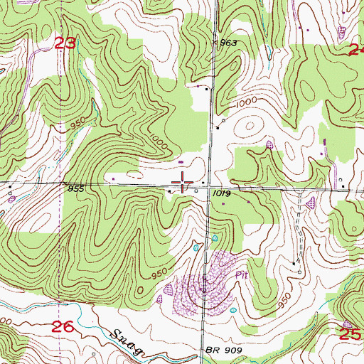Topographic Map of Township of Linn, MO