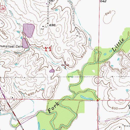 Topographic Map of Township of Salisbury, MO